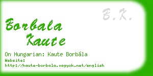 borbala kaute business card